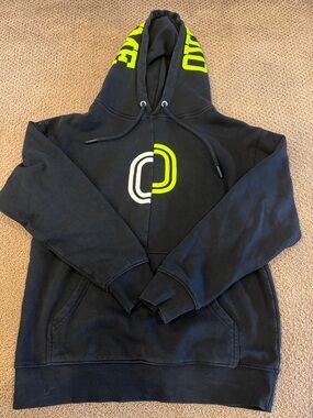 Overtime Black Hoodie Men’s Small Neon Logo Streetwear Sweatshirt